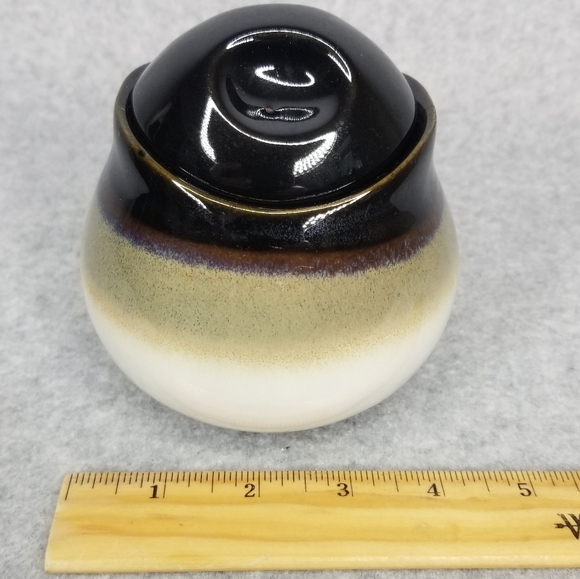 Sango Nova Black 4932 Stoneware Lidded Sugar Bowl - Picture 9 of 9